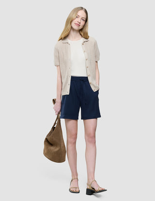 Women Rib T-Shirt Sandy Beige