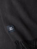Charcoal grey Scarf Charcoal Grey featuring a fringed edge and a SHAPING NEW TOMORROW fabric label.