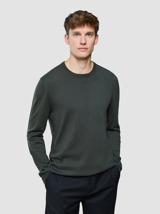 Seamless Core Knit Crewneck Green Night