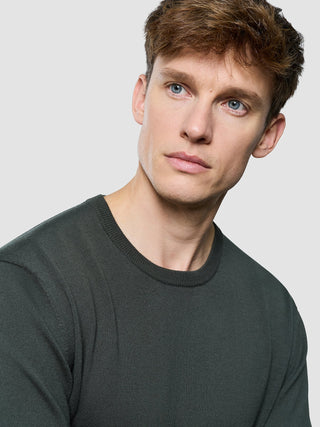 Seamless Core Knit Crewneck Green Night