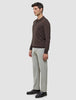 Seamless Core Knit Long Sleeve Polo Dark Brown