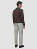 Seamless Core Knit Long Sleeve Polo Dark Brown