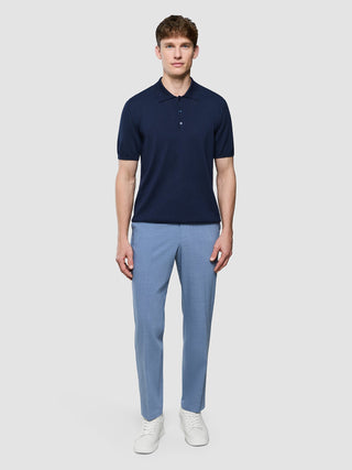 Seamless Core Knit Short Sleeve Polo Dark Navy