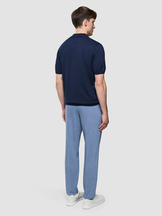 Seamless Core Knit Short Sleeve Polo Dark Navy