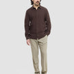 Seersucker Casual Shirt Dark Brown