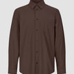 Seersucker Casual Shirt Dark Brown