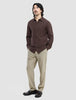 Seersucker Casual Shirt Dark Brown