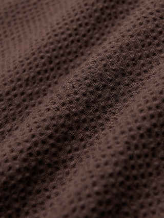 Seersucker Casual Shirt Dark Brown