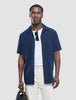 Seersucker Short Sleeve Shirt Dark Navy