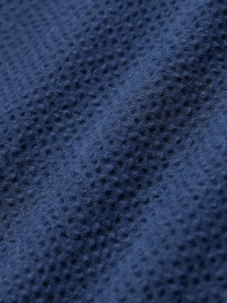 Seersucker Short Sleeve Shirt Dark Navy