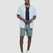 Seersucker Short Sleeve Shirt Green Stripes