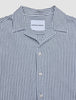 Seersucker Short Sleeve Shirt Navy Stripes