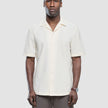 Seersucker Short Sleeve Shirt Off White