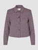 Serene Set Pink Winery Herringbone Short Jacket and Pants Wide