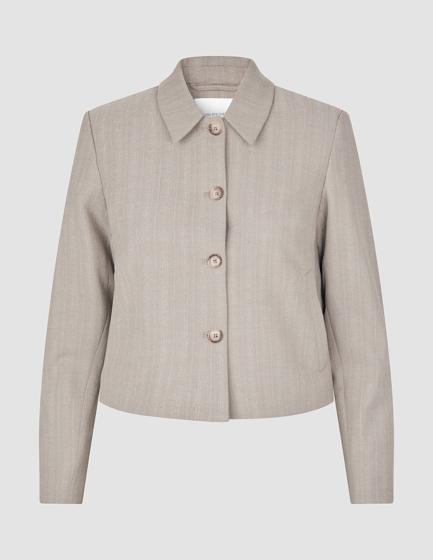 Women Serene Short Jacket Burnt Sugar Herringbone