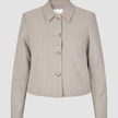 Women Serene Short Jacket Burnt Sugar Herringbone