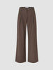 Women Serene Pants Wide Brown Stone Herringbone