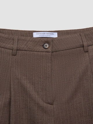 Women Serene Pants Wide Brown Stone Herringbone