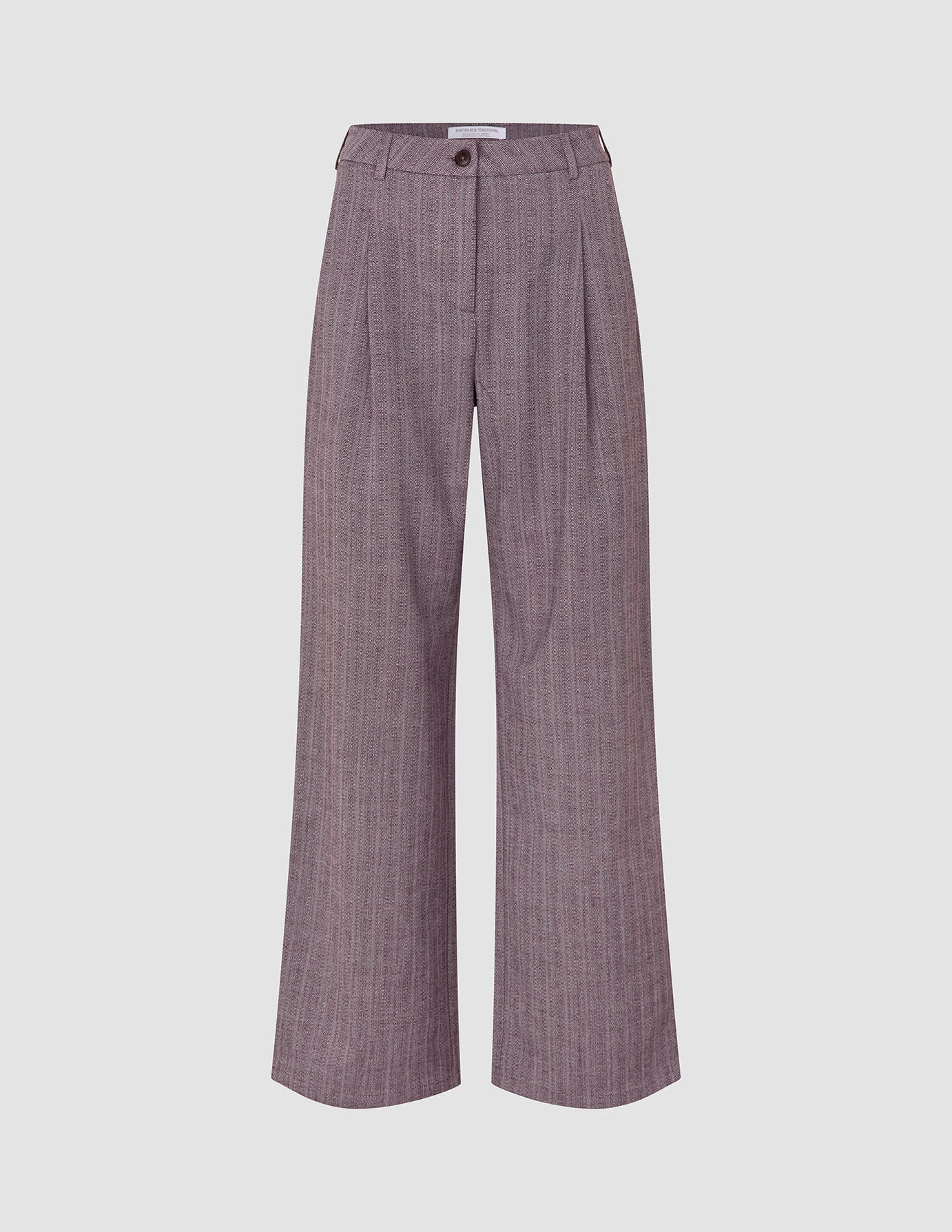 Serene Set Pink Winery Herringbone Short Jacket and Pants Wide
