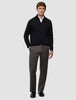 Siena Pants Relaxed Fit Herringbone Dark Brown