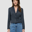 Women Skye Short Blazer Charcoal Melange
