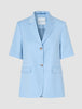 skye set blue haze short sleeved blazer wide pants