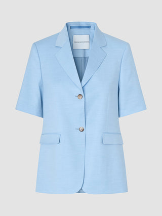 Women Skye Short Sleeved Blazer Blue Haze