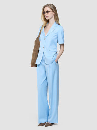 Women Skye Short Sleeved Blazer Blue Haze