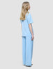 Women Skye Short Sleeved Blazer Blue Haze