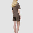 Women Skye Short Sleeved Blazer Dark Chestnut Melange