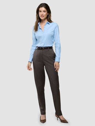 Women Skye Pants Tapered Dark Chestnut Melange