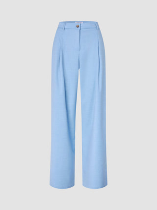 skye set blue haze short sleeved blazer wide pants