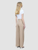 Women's Skye Pants Wide Sandy Beige Melange