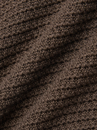 Structured Knit Cardigan Dark Brown