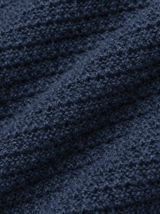 Structured Knit Cardigan Dark Navy