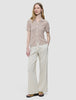 Women Structured Polo Sandy Beige