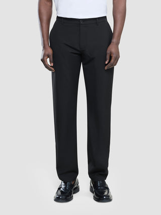 Tech Linen Elastic Pants Black