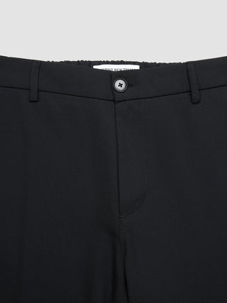 Tech Linen Elastic Pants Black