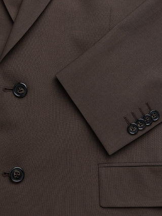 Tech Wool Blazer Dark Cocoa Brown Slim