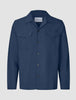 Tech Wool Overshirt Navy