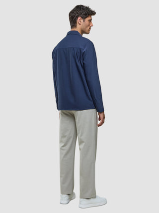 Tech Wool Overshirt Navy