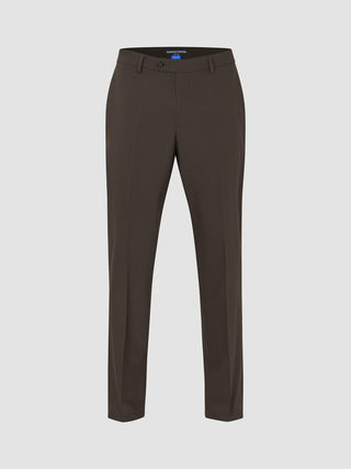 Wrinkle-resistant Tech Wool Suit Pants Regular Cocoa Brown.