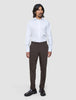 Tech Wool Suit Pants Slim Cocoa Brown