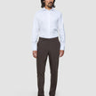 Tech Wool Suit Pants Slim Cocoa Brown