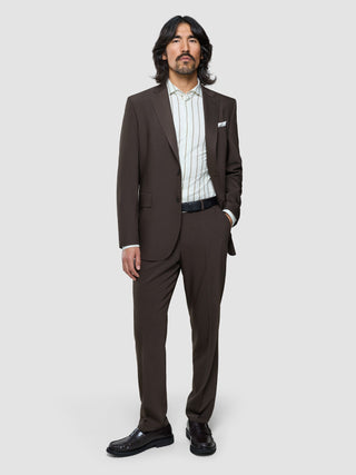 Tech Wool Blazer Dark Cocoa Brown Regular