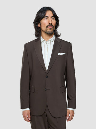 Tech Wool Blazer Dark Cocoa Brown Regular