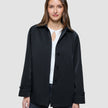 Women Waterproof Trench Coat Short Black