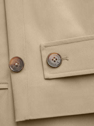 Women Waterproof Trench Coat Short Sand Grain