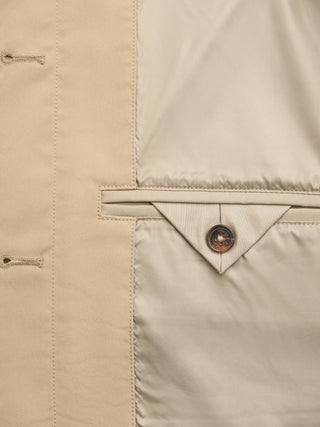 Women Waterproof Trench Coat Short Sand Grain