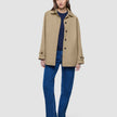 Women Waterproof Trench Coat Short Sand Grain